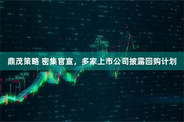 鼎茂策略 密集官宣，多家上市公司披露回购计划