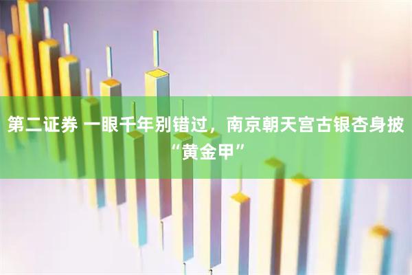 第二证券 一眼千年别错过，南京朝天宫古银杏身披“黄金甲”